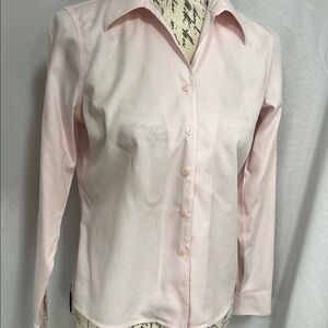 slim fit untucked dress shirt pink jones New York 4p